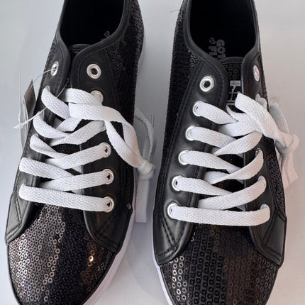 Gotta Flurt Women's Disco II Black Sequin Low Top Dance Sneaker