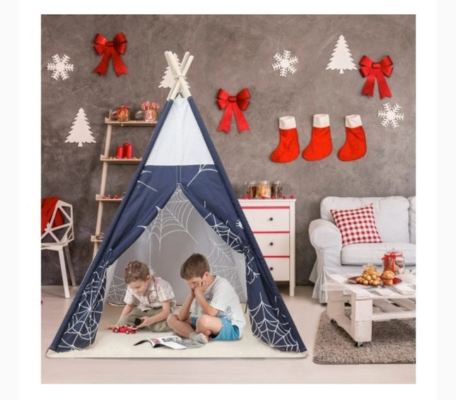 JOMFIN Kids Teepee Tent, Spiderman Web Tent for Kids