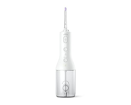 Philips Sonicare Power Flosser 3000 Cordless, Oral Irrigator Quad Stream technology and whisper quiet, White, HX3826/21