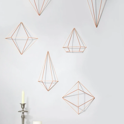 The Original Prisma Wall Decor Copper by Umbra Set of 6