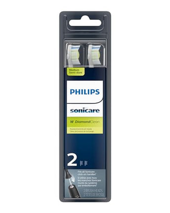 Philips Sonicare DiamondClean Replacement Brush Heads, Black, 2 Pack, HX6062/90