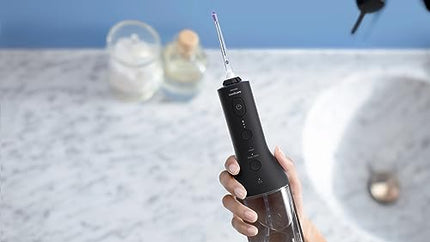 Philips Sonicare Power Flosser 3000 Cordless, Oral Irrigator Quad Stream technology and whisper quiet, Black, HX3826/23