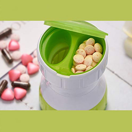 WOWHOUSE Pill Crusher Pill Cutter Pill Splitter Box, GREEN