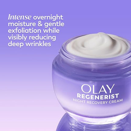 Olay Face Moisturizer, Anti-Aging Night Cream for Women Fragrance-Free 50 mL