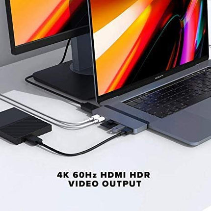 HyperDrive Duo 7-in-2 Hub - USB-C for MacBook Pro/Air - (HD28C-Gray)