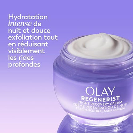 Olay Face Moisturizer, Anti-Aging Night Cream for Women Fragrance-Free 50 mL