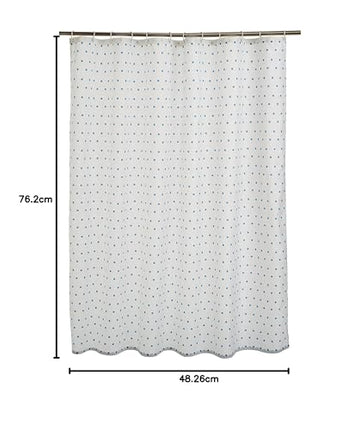 amazon basics Polyester Squares Shower Curtain with Hooks - 72 x 72 inch, Blue(Washable)