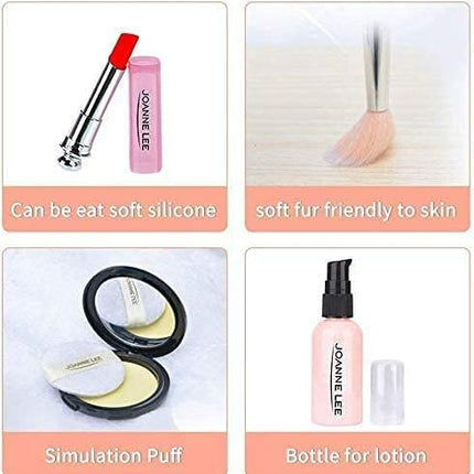 Aomola Kids Pretend Makeup Toys for Girls Pretend Play Makeup Kit with Cosmetics Bag Organizer T112