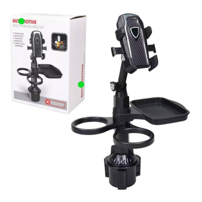 Holder and Cup Holder and Mobile Phone Stand 3 in 1 Adjustable Stand Car Drink Holder Multifunctional Universal (code:9290) - By Rana Store