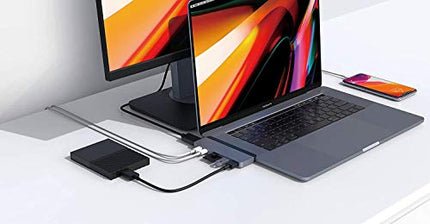 HyperDrive Duo 7-in-2 Hub - USB-C for MacBook Pro/Air - (HD28C-Gray)