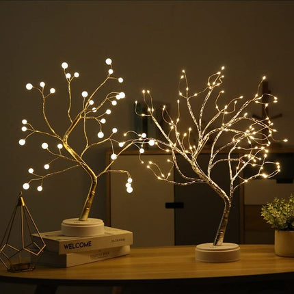 Ruile Fairy Lights Tree Lamp,Tabletop Bonsai Tree Lights for Bedroom,USB&Battery Powered, 20’’ 108 LED Warm White LED,DIY Table Lamp for Room Decor,Wedding Sign,Festival Holiday Or Bar(Warm White)