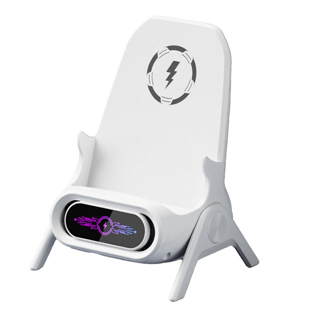 Magnetic Wireless Charger for Desk - 15w Fast Charging Mobile Phone Stand, Efficient Desktop Holder for Smartphones, Bedroom, Office, Coffee Table, or Home Use, Compact and Stylish