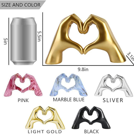 MOYI Gold Heart Hands Statue Aesthetic Boho Shelf Decor (No Bracelets)