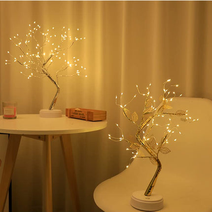 Ruile Fairy Lights Tree Lamp,Tabletop Bonsai Tree Lights for Bedroom,USB&Battery Powered, 20’’ 108 LED Warm White LED,DIY Table Lamp for Room Decor,Wedding Sign,Festival Holiday Or Bar(Warm White)