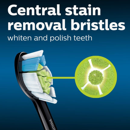Philips Sonicare DiamondClean Replacement Brush Heads, Black, 2 Pack, HX6062/90