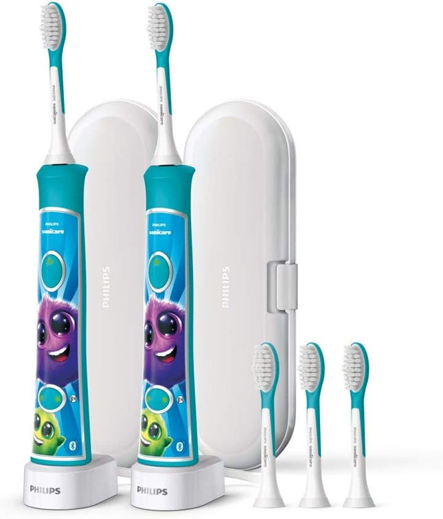 2 Pack Philips Sonicare Kids Rechargeable Toothbrush with Built-in Bluetooth 2-Pack NEWOPEN