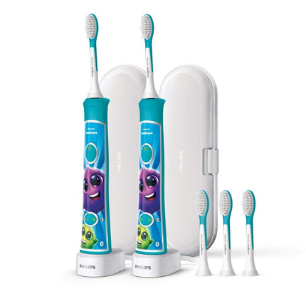2 Pack Philips Sonicare Kids Rechargeable Toothbrush with Built-in Bluetooth 2-Pack NEWOPEN