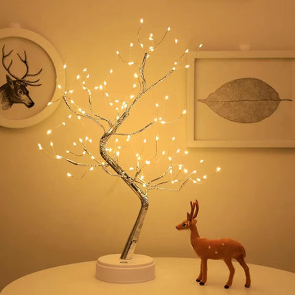 Ruile Fairy Lights Tree Lamp,Tabletop Bonsai Tree Lights for Bedroom,USB&Battery Powered, 20’’ 108 LED Warm White LED,DIY Table Lamp for Room Decor,Wedding Sign,Festival Holiday Or Bar(Warm White)
