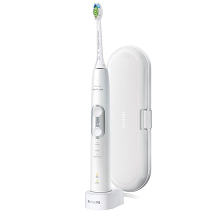 Philips Sonicare Protectiveclean 6100 Rechargeable Electric Toothbrush, Whitening, White, HX6877/21