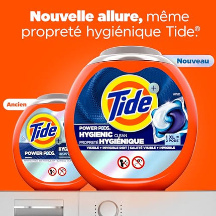 Tide Hygienic Clean Power PODS Laundry Detergent Pacs Original Scent Removes Visible and Invisible Dirt, 45 Count