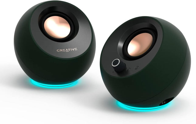 Creative Pebble Pro Minimalist 2.0 USB-C Computer Speakers- Dark Green