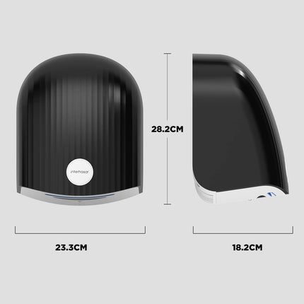 ¡NTERHASA! Compact 3-Pin Plug In Hand Dryer 110V Electric Commercial Hand Dryer, BLACK
