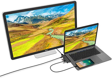 HyperDrive Duo 7-in-2 Hub - USB-C for MacBook Pro/Air - (HD28C-Gray)