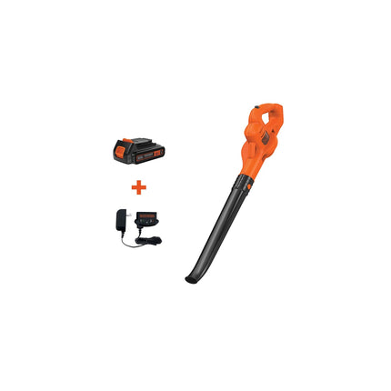 BLACK+DECKER 20V MAX Cordless Blower, 130 MPH, Lightweight Sweeper for Hard Surfaces and Mulched Areas LSW221