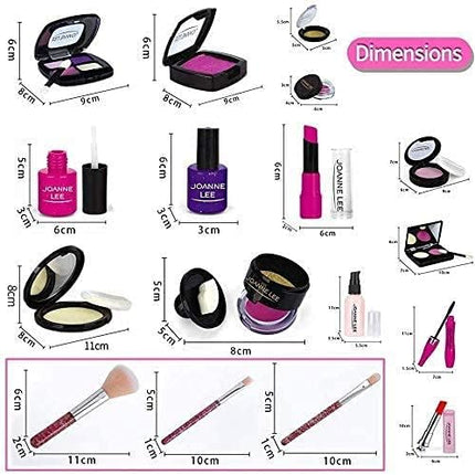 Aomola Kids Pretend Makeup Toys for Girls Pretend Play Makeup Kit with Cosmetics Bag Organizer T112