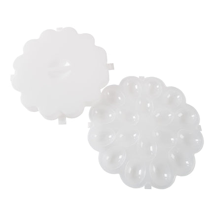 Chef Buddy SET OF 2 Deviled Egg Trays with Snap On Lids, CLEAR
