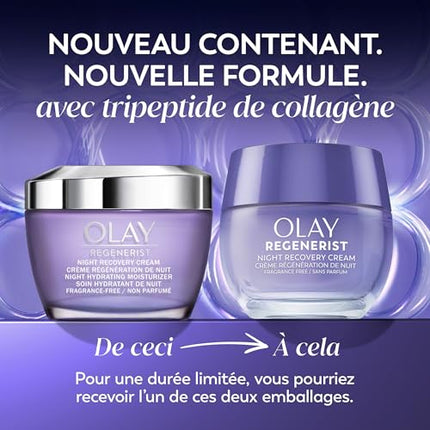 Olay Face Moisturizer, Anti-Aging Night Cream for Women Fragrance-Free 50 mL