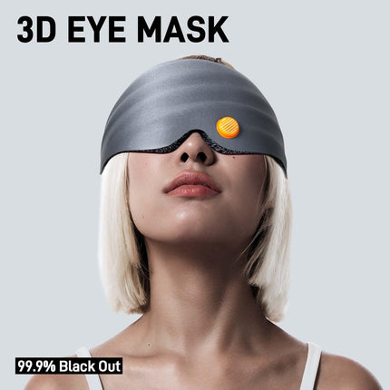 ZENCAVE Women's 3D Aroma Eye Sleep Masks, 99.9% Light Blackout, Contoured Cup with Adjustable Strap, Medium Size, Grey