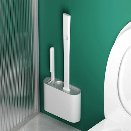 Toilet Brush Wall Hanging Toilet Brush with Holder Set Silicone Bristles for Floor Bathroom Cleaning Soft Toilet Brush WC Accessories Toilet Bowl Cleaners Brush