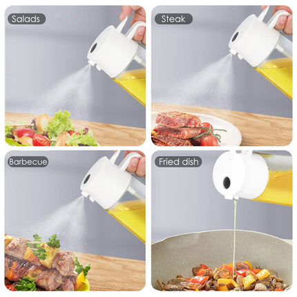 TINMIX 2-in-1 Glass Oil Sprayer and Dispenser for Cooking, 500ml