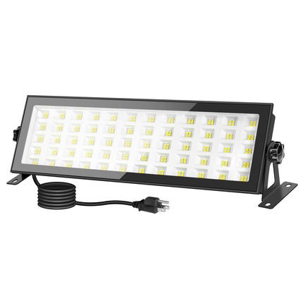120W 16000LM Super Bright LED IP66 Waterproof Garage/Shop LED Flood Light with Plug, 5000K Daylight White