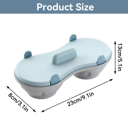 CYRANK 2 Cavity Microwave Egg Poacher Edible Silicone Drain Egg Boiler Set, Blue