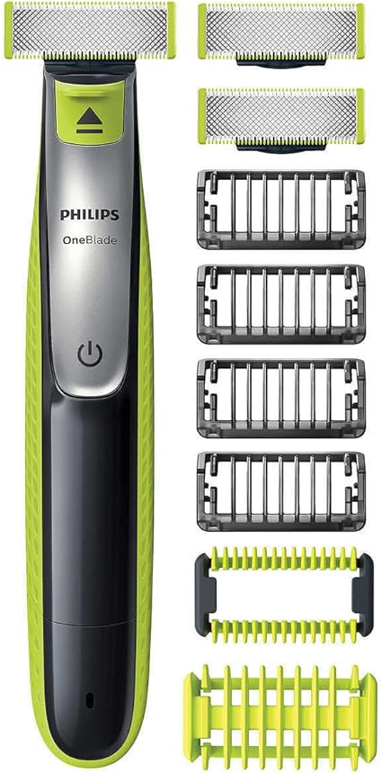 Philips Norelco OneBlade Face + Body Hybrid Electric Trimmer and Shaver (Value Bundle w/ 3 Blades, 4 Stubble Combs, Skin Guard, Body Comb) QP2630/60 BRAND NEW, SEALED
