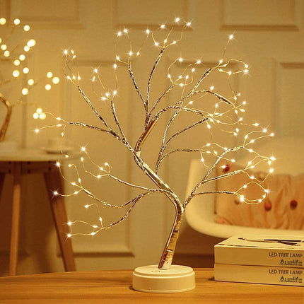 Ruile Fairy Lights Tree Lamp,Tabletop Bonsai Tree Lights for Bedroom,USB&Battery Powered, 20’’ 108 LED Warm White LED,DIY Table Lamp for Room Decor,Wedding Sign,Festival Holiday Or Bar(Warm White)