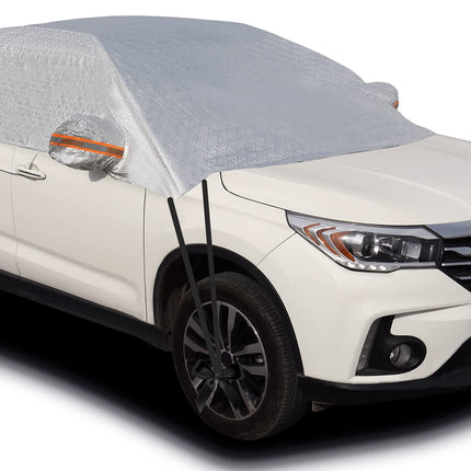 Kadooria 185"-197" Safe View Half Car Cover Top Waterproof/Windproof/Dustproof/Windshield Cover SUV YL)