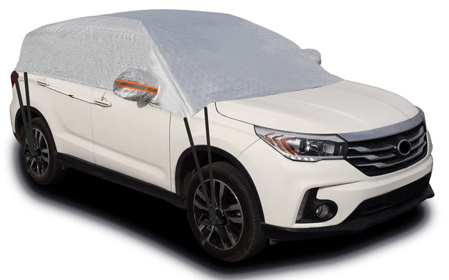 Kadooria 185"-197" Safe View Half Car Cover Top Waterproof/Windproof/Dustproof/Windshield Cover SUV YL)