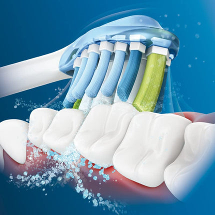 Philips Sonicare C3 2-in-1 Plaque Removal+Whitening Brush Heads, Genuine Replacement Toothbrush Heads, White, 2 Pack, HX9042/65
