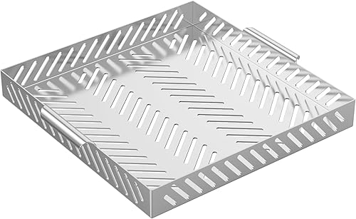 Rotisserie Basket 15.3"x15.3"x2" for Weber 300 & 400 Series Grill