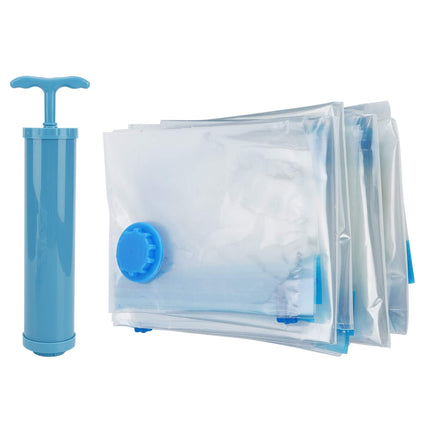 Vacuum Compressed Bag, 6 Pack Vacuum Storage Bags with Hand Pump