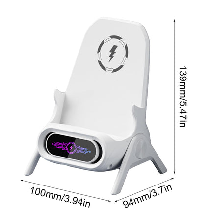 Magnetic Wireless Charger for Desk - 15w Fast Charging Mobile Phone Stand, Efficient Desktop Holder for Smartphones, Bedroom, Office, Coffee Table, or Home Use, Compact and Stylish