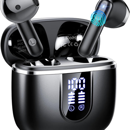 Cillso Wireless Earbuds, Bluetooth Headphones in Ear Buds, 40H HiFi Stereo Bluetooth Earbuds with ENC Noise Cancelling Mics, IP7 Waterproof Earphones