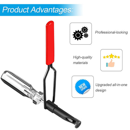 TSUGAMI Car Valve Adjustment Tool, 10mm Jam Nut Slotted Valve Adjusting Stud with Screwdriver Spring Lapping Grinding Removal Tool, Auto Accessories, Compatible with Japanese Vehicle