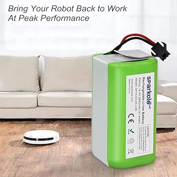 Sparkole 14.4V 2600mAh Replacement Battery for Ecovacs Deebot N79S, N79, DN622.11, DN622 and Eufy Robovac 11, 11S, 11S Max, 30, 30C, 35C, 15C, G30, G10 Hybrid