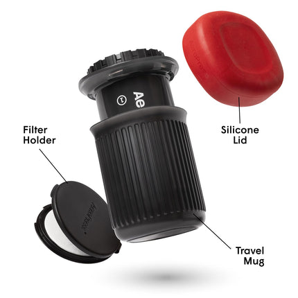AeroPress Go All-in-One French Press, Pour-Over & Espresso Style Manual Brewer Extra Small Portable Coffee Maker Kit