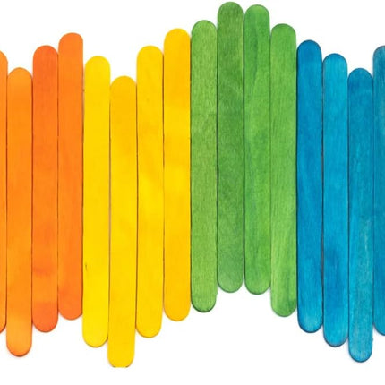 Gusto [200 Count] 4.5 Inch Colored Popsicle Sticks for Crafts