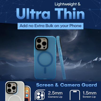 bubo Magnetic Jelly Matte TPU-PC Hybrid, Shockproof & Drop-Absorbent, Scratch-Resistant Phone Case for iPhone 16 Plus, Blue